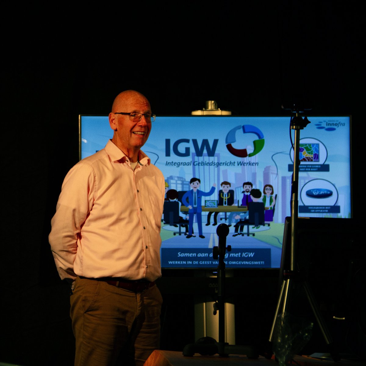 Frans bij scherm IGW